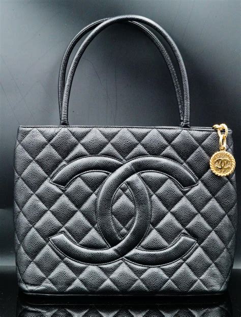 chanel caviar handle bag|CHANEL Caviar Quilted Medallion Tote Black .